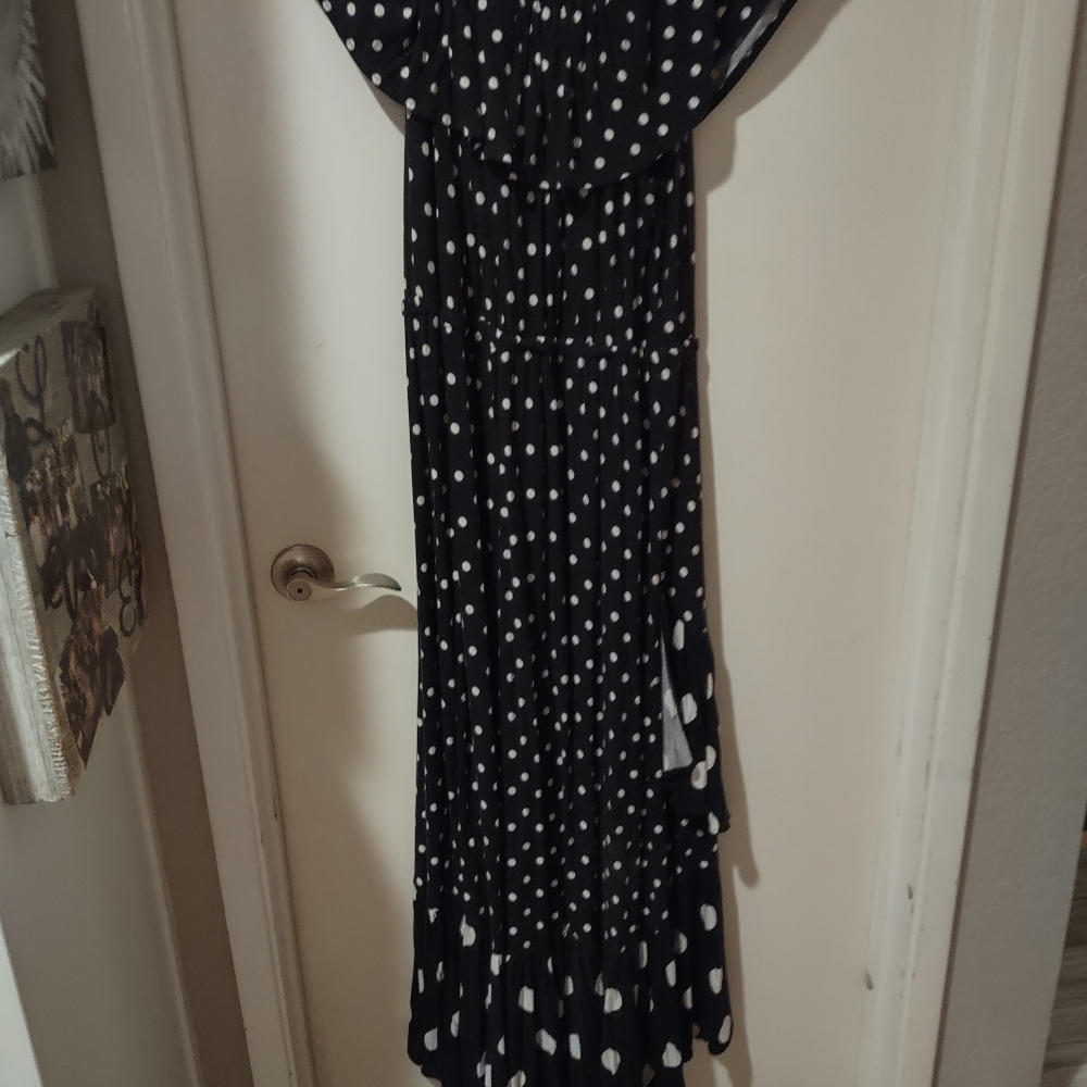 Ruffle top and bottom high low dress. - Picture 3 of 4